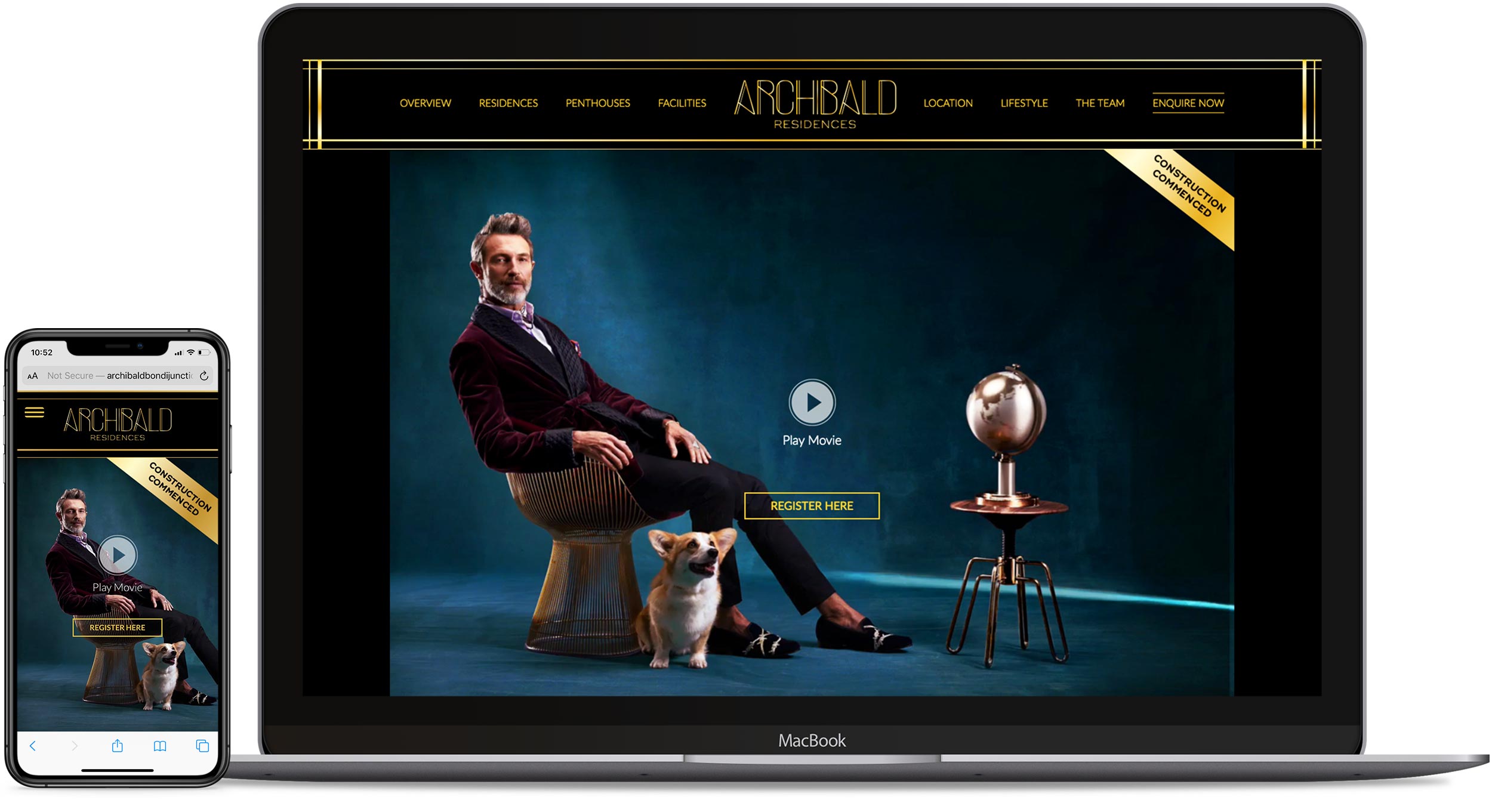 archibald responsive website