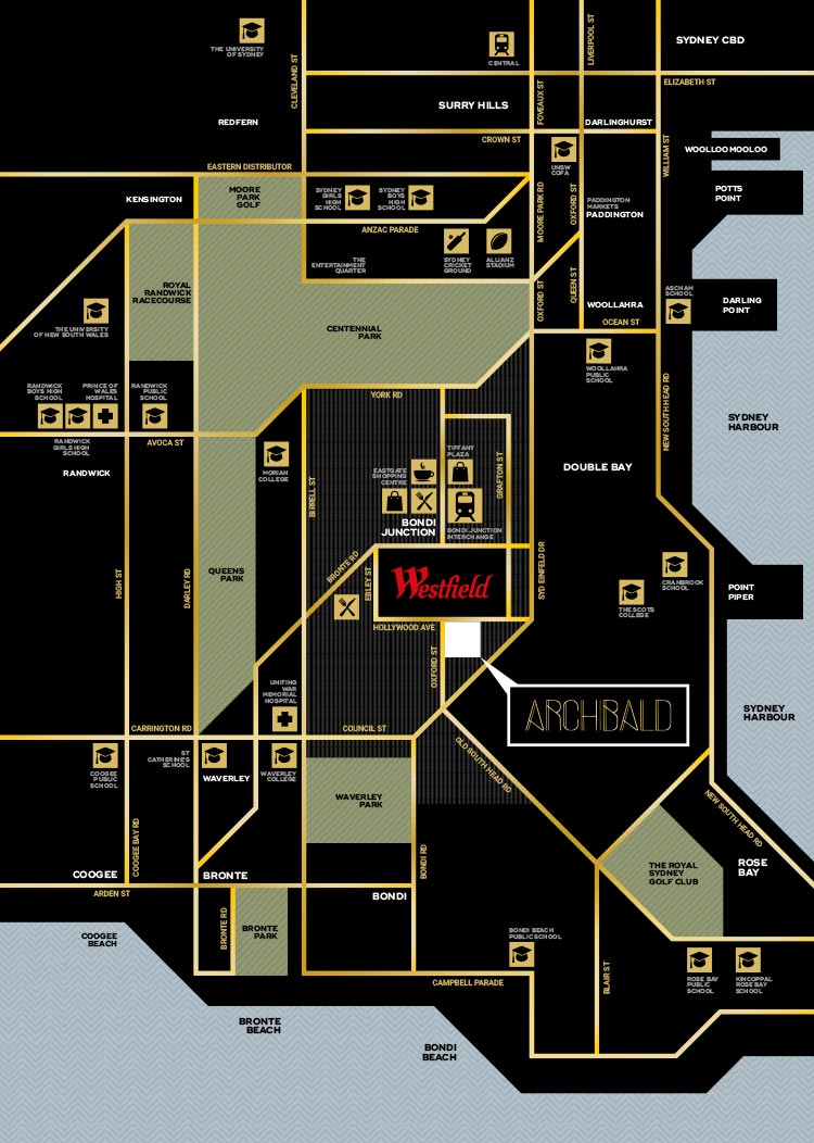 Archibald styled illustrated map